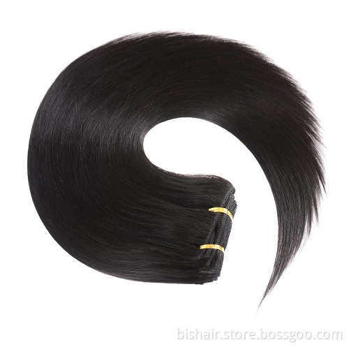 Wholesale 100% Real Remy Seamless Clip-In Hair Extensions, Cuticle Aligned Human Hair Clip In Hair Extension